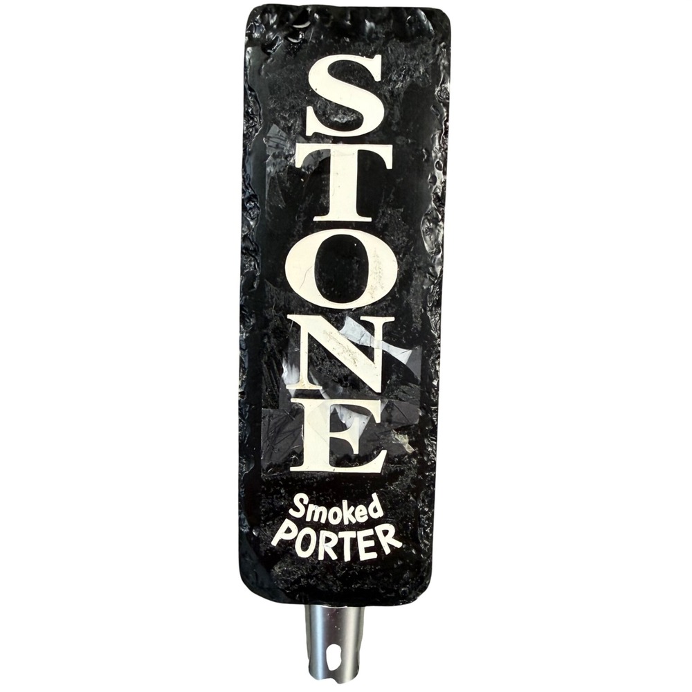 Stone Smoked Porter Beer Tap Handle Black Resin Barware Collectible